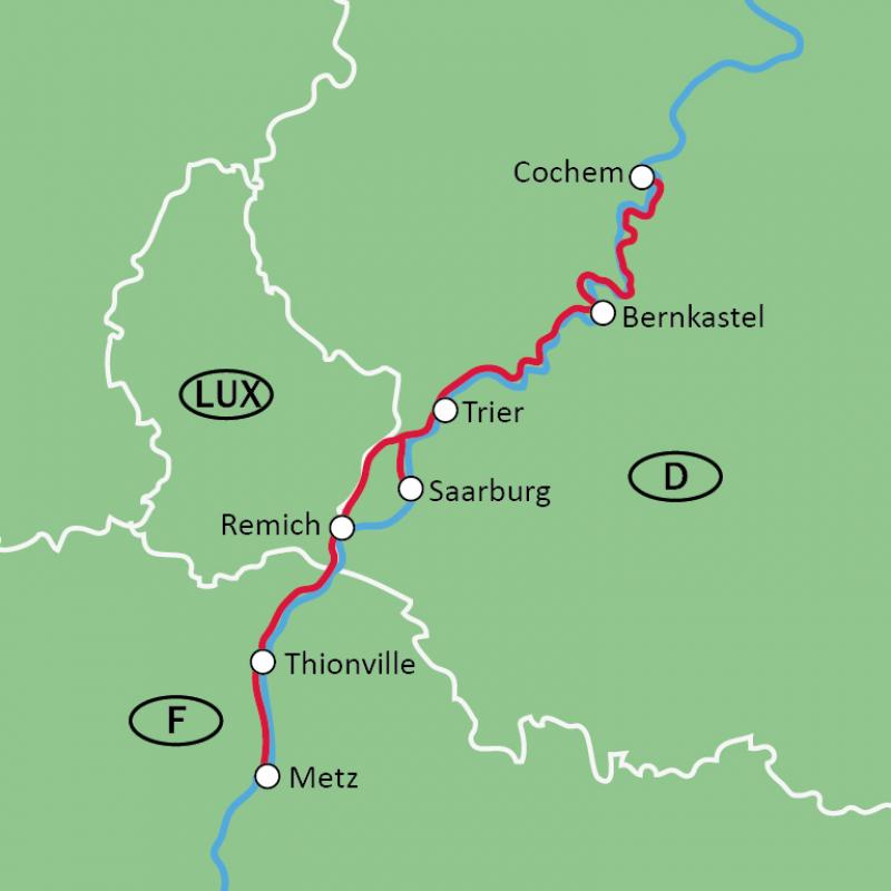 Map Moselle Bike and Boat