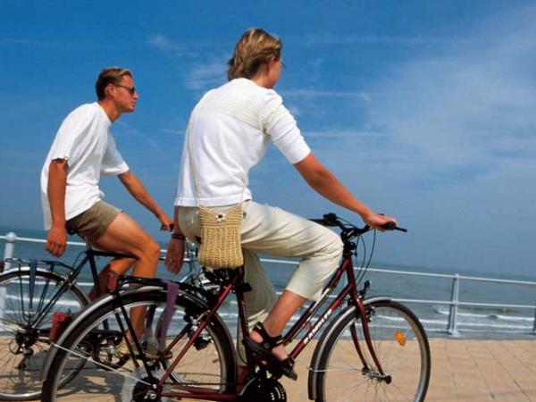 cyclists at belgiums wonderful beaches