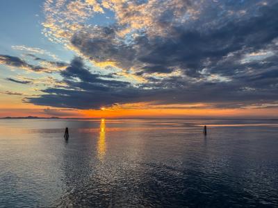 Sunset in Lido di Venezia