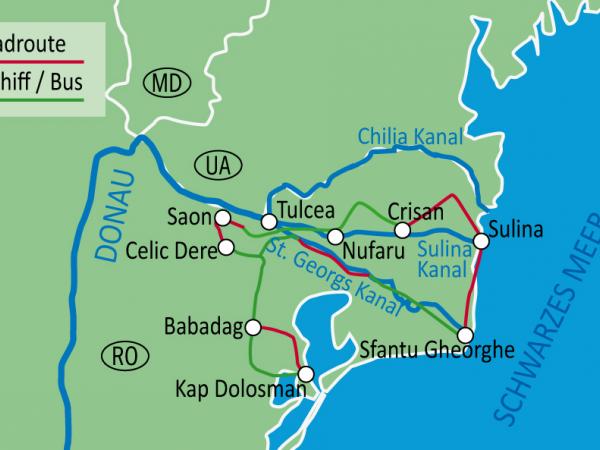 map Natural Paradise Danube Delta by Bike + Boat