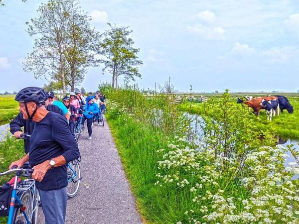 cycling along a dutch canal
