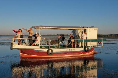 Driving through the canals of the danube delta
