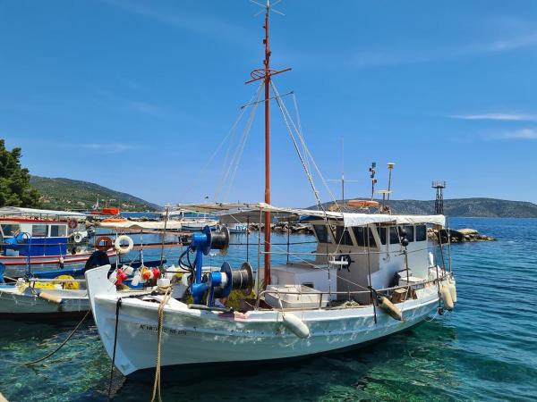 Kalamakia harbour with boats