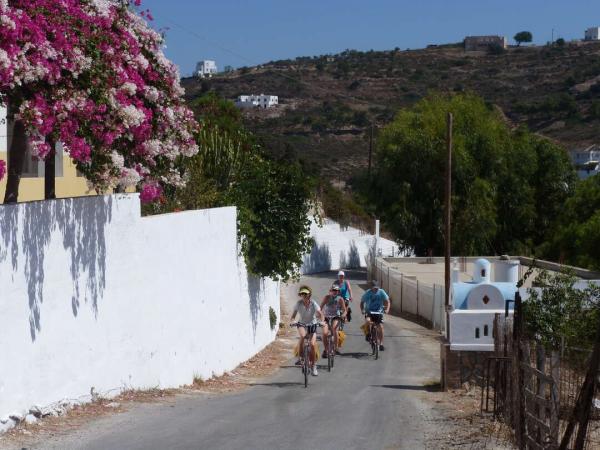 Cyclists in Leros