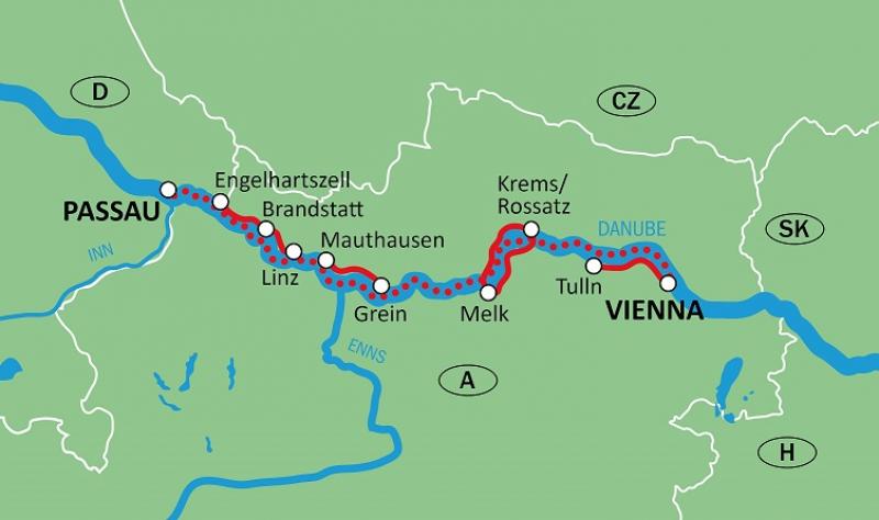 Map Danube impressions