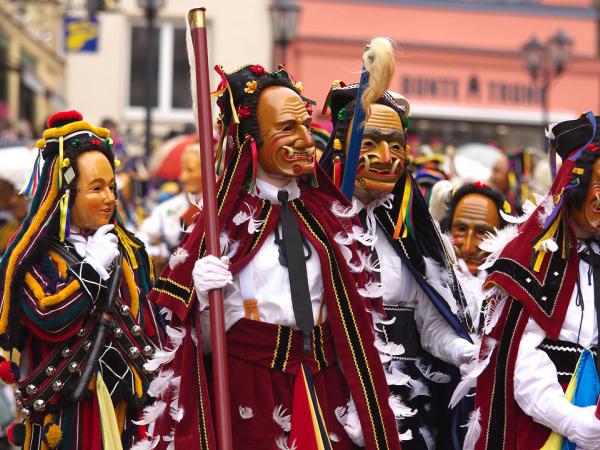traditional Fasnet masks in Rottweil