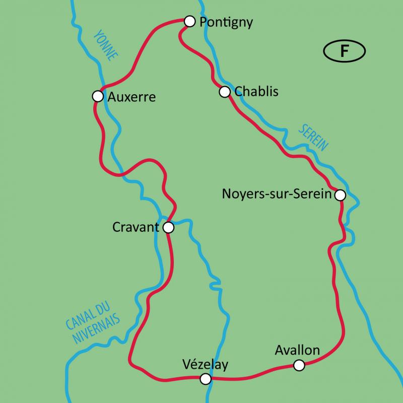 map Northern Burgundy Deluxe