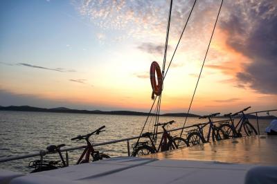 Sunset panorama from the board 