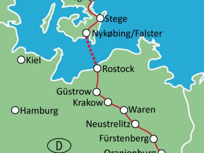 map Copenhagen - Berlin