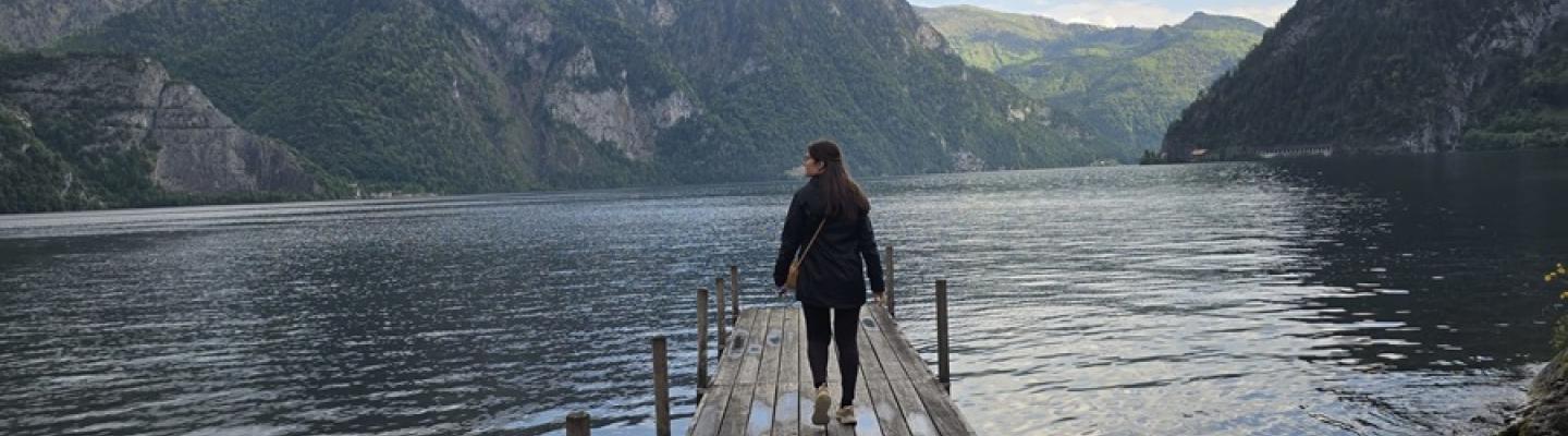 View over a lake in Salzkammergut