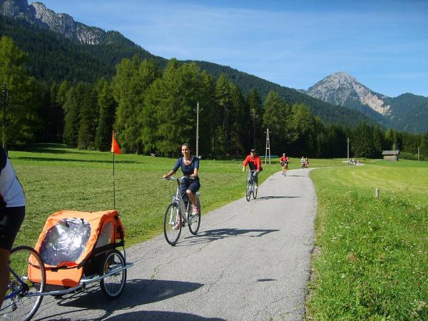 family on the drau cycle path