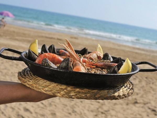 spanish paella on the beach