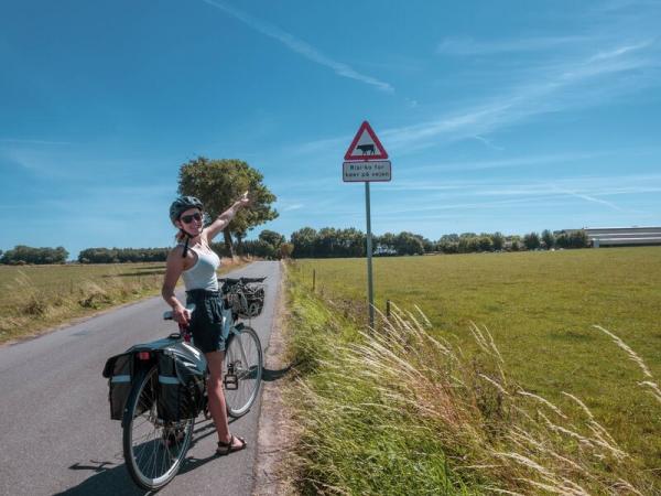 cyclists on the Danish island Mon