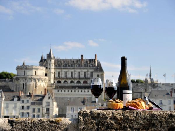 Wines from Region Touraine with Chateau Amboise in background