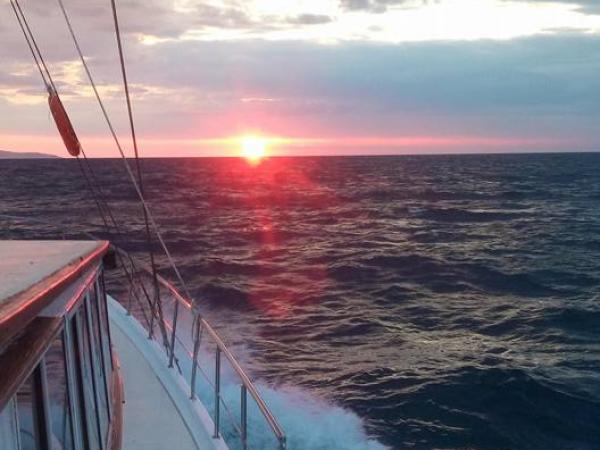 Sunset on board 