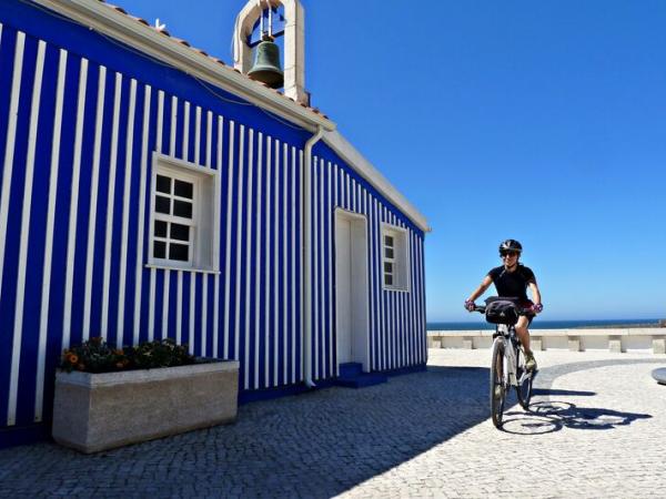 Cyclist at Praia de Mira