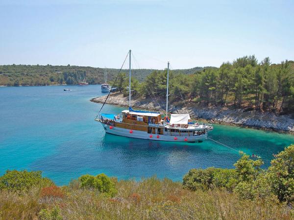 Ship Mirabela in a bay