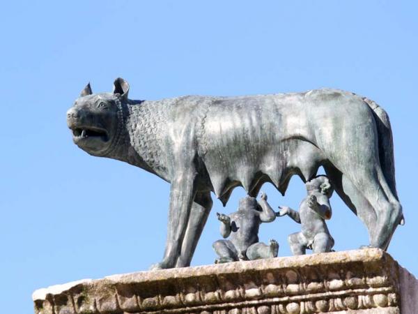 Aquileia - Kapitolinische Wlfin mit Romulus und Remus