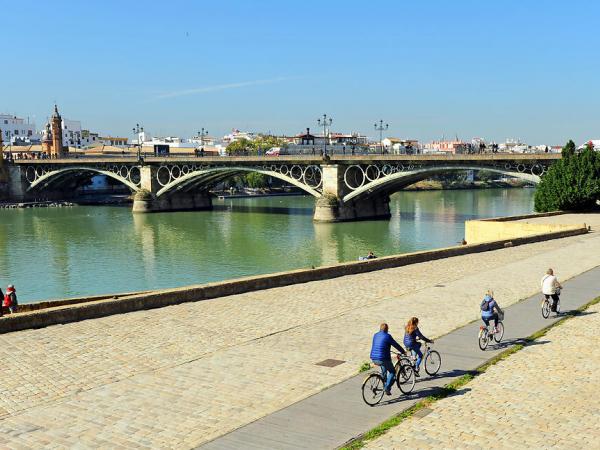 Radfahrer in Sevilla