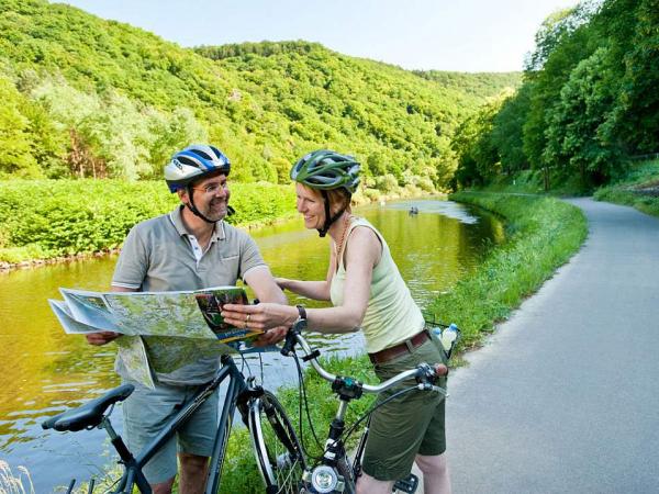 Cyclists on the Lahn cycle path