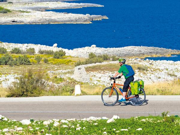 Cycling along the coastline