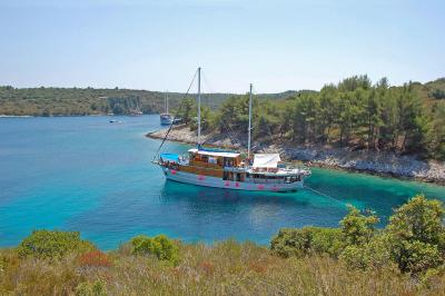 Ship Mirabela in a bay