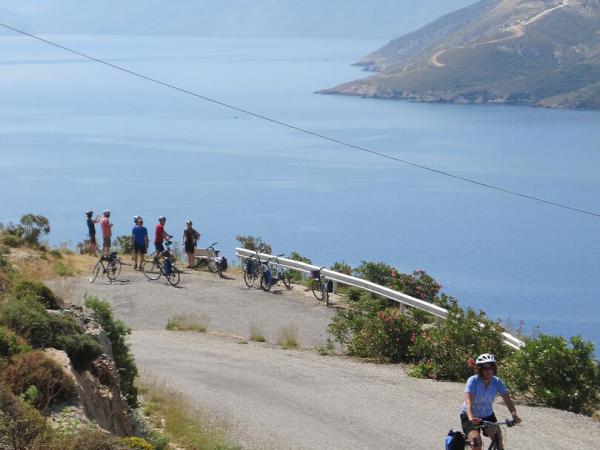 Cycling group on the Sporades