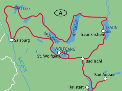 map Salzkammergut - Lake District / Deluxe