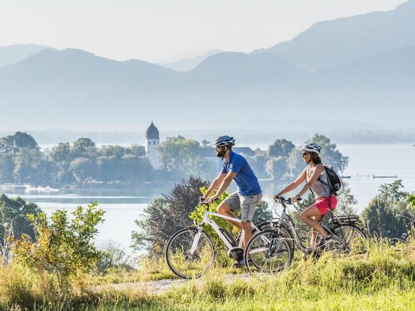 Cycling along Lake Chiemsee