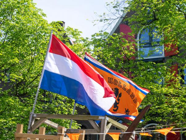 Netherland flag in Amsterdam