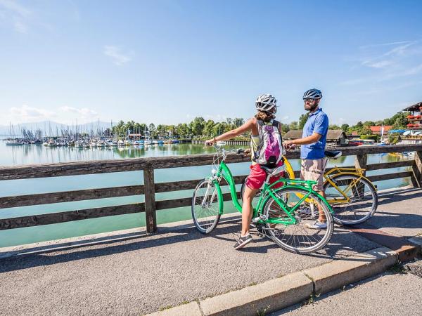 Cyclists at Lake Chiemsee