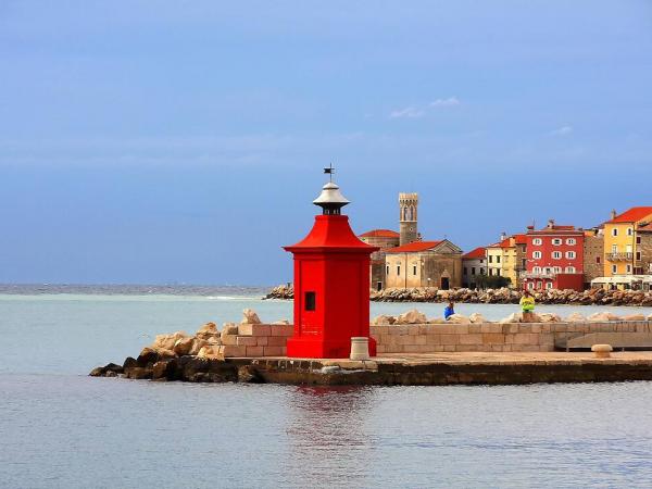 Piran red lighthouse