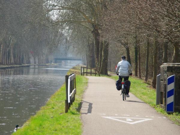 Canal du Rhone au Rhin - cyclist