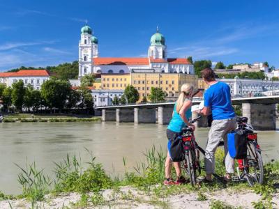 Cyclists in Passau