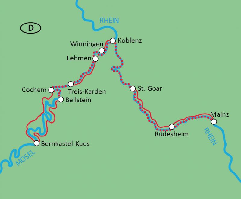 Map Rhine Moselle