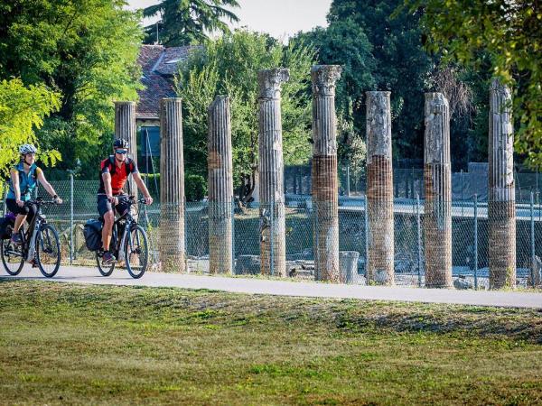 Radfahrer in Aquileia