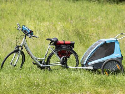 Unisex bike with trailer