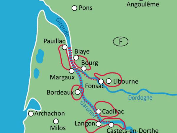 map Boat Bordeaux by Bike + Boat