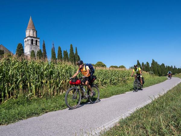 Cyclists near Aquileia