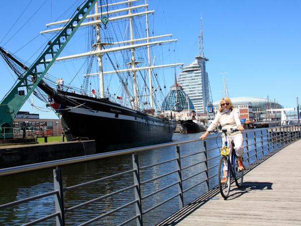 Cyclist in Bremerhaven