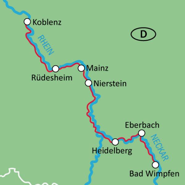 Romantic Rivers Rhine & Neckar by Bike + Boat PATRIA