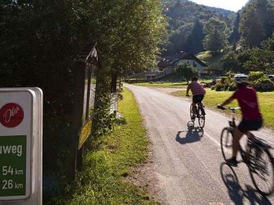 Cyclists on the Danube Cycle Path