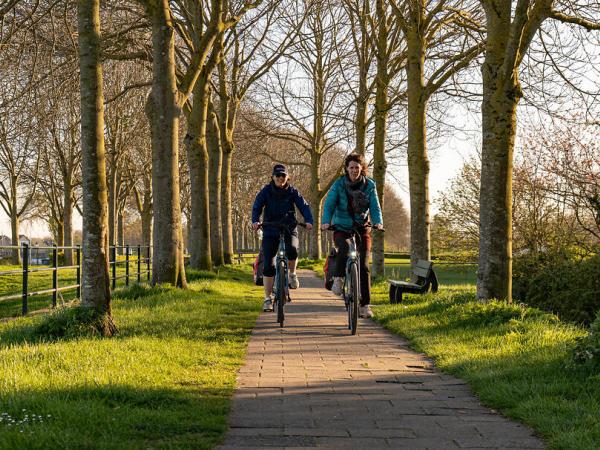 Cycling during Golden Hour in Veere