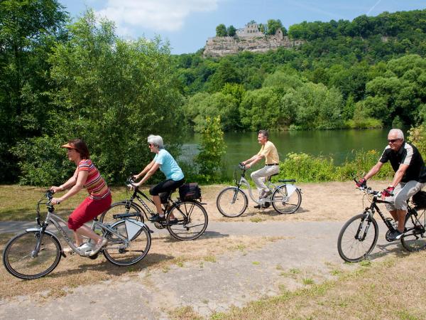 Cyclists near Karlstein
