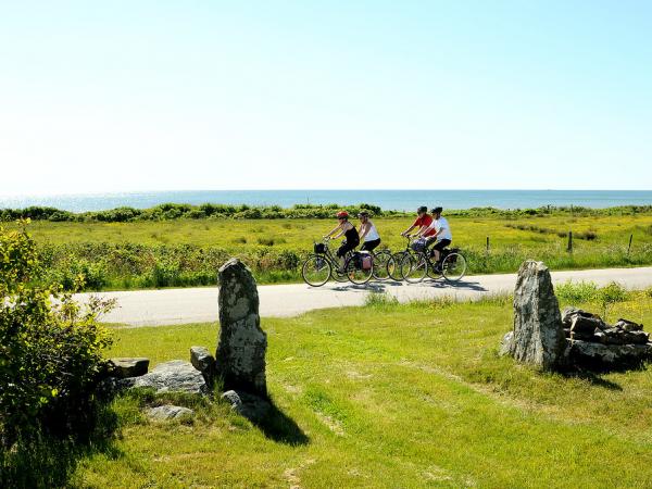 Cycle group along the route