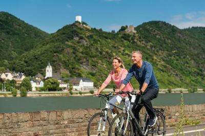 Cycling on the Rhine cyce path