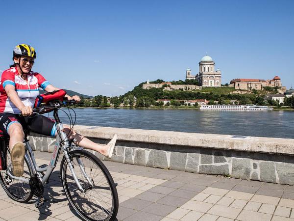Cyclist near Esztergom