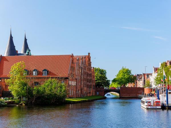 Lubeck Old Town with river