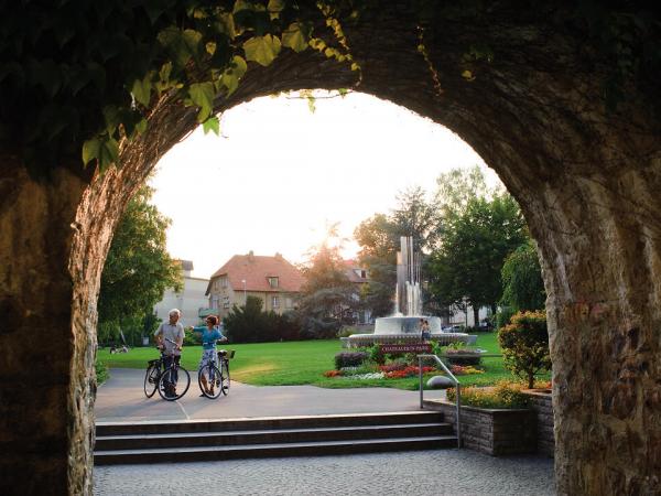 Cyclists at theatre in Schweinfurt