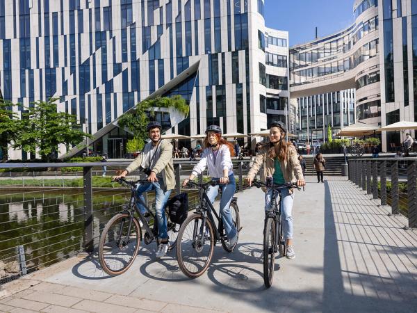 Cyclists in Duesseldorf